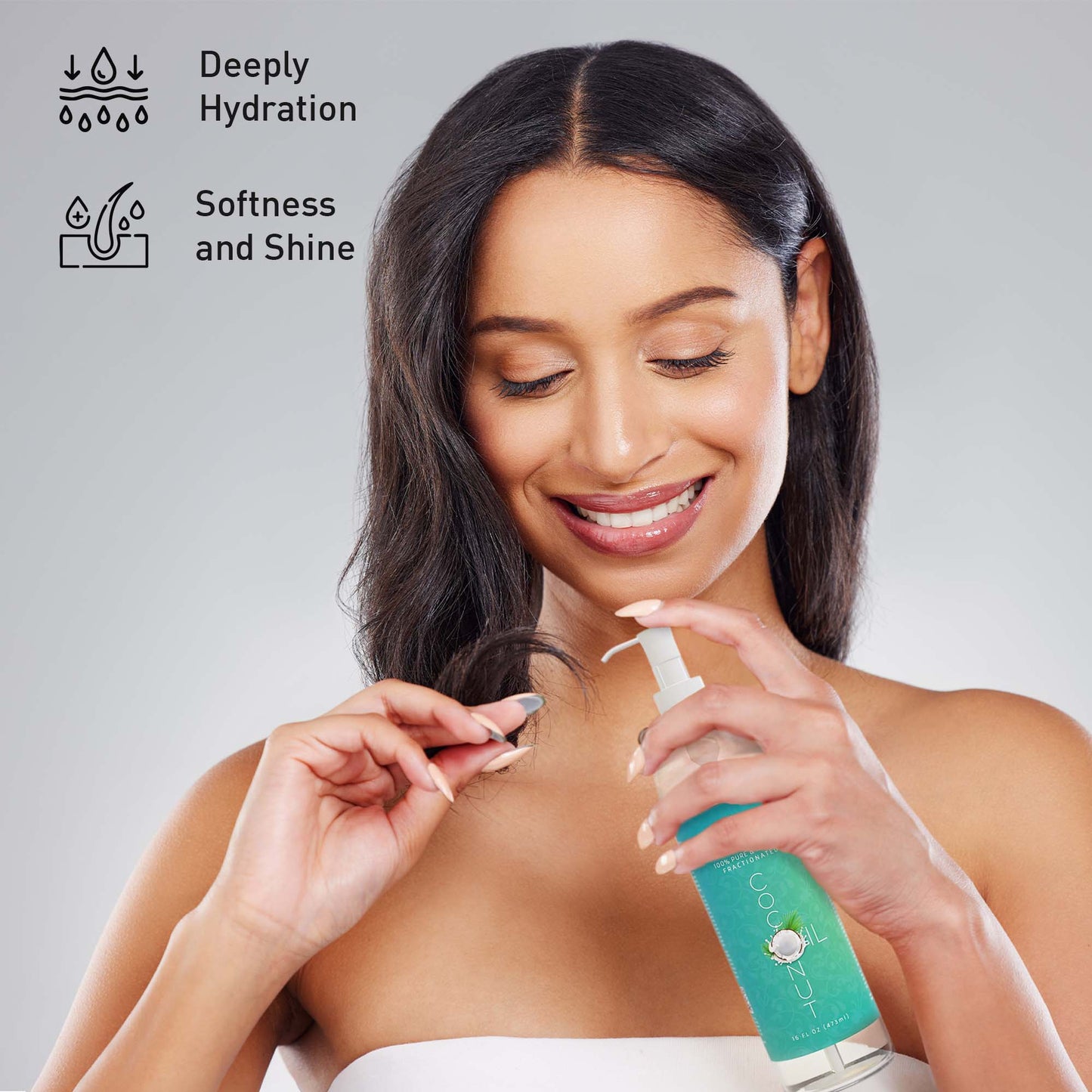 100% Pure Oil for Massages, Therapeutic Recipes & Essential Oils, Fractionated Coconut, 32 Fl Oz - Trending Wellness Store