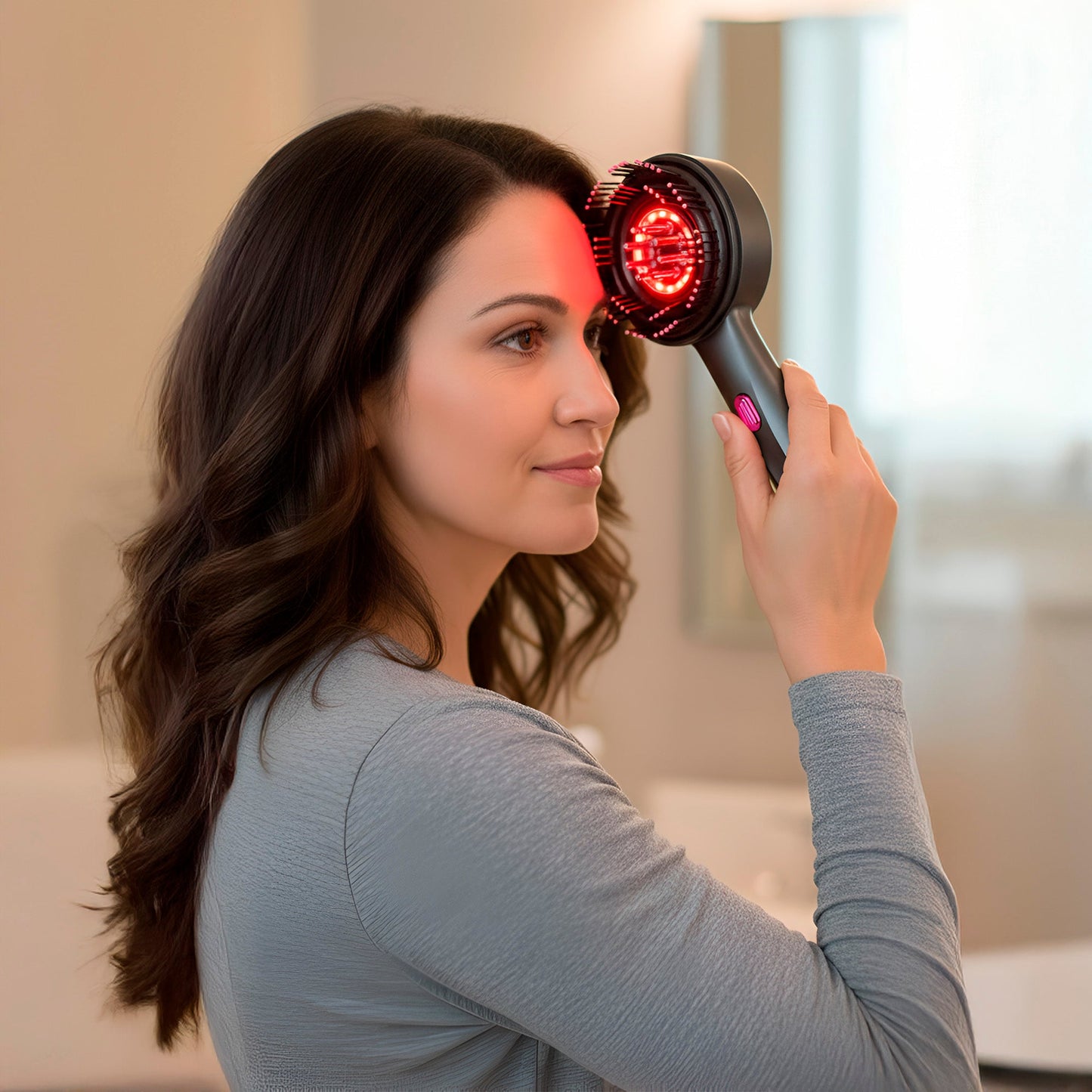 3-in-1 LED Therapy Scalp & Hair Treatment Brush – Stimulate Growth, Boost Volume, Enhance Scalp Health - Trending Wellness Store