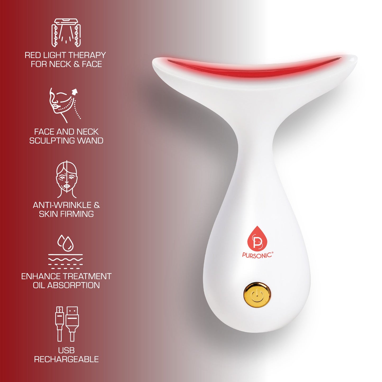 7-in-1 LED Light Therapy Face & Neck Device + Sculpting Wand Gua Sha - Trending Wellness Store