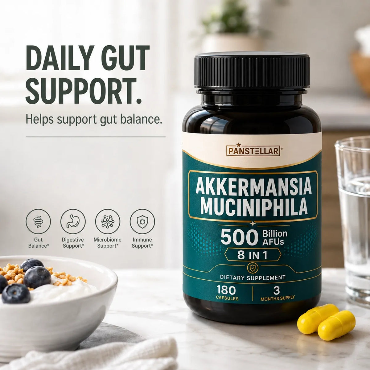 Akkermansia Muciniphila 500B AFU – 180 Capsules - Trending Wellness Store