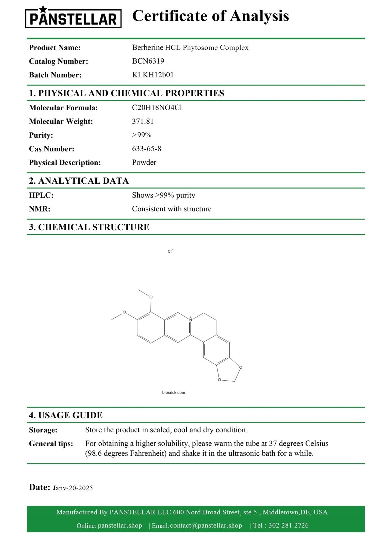 Berberine HCl Phytosome Complex 2000mg – 180 Capsules - Trending Wellness Store