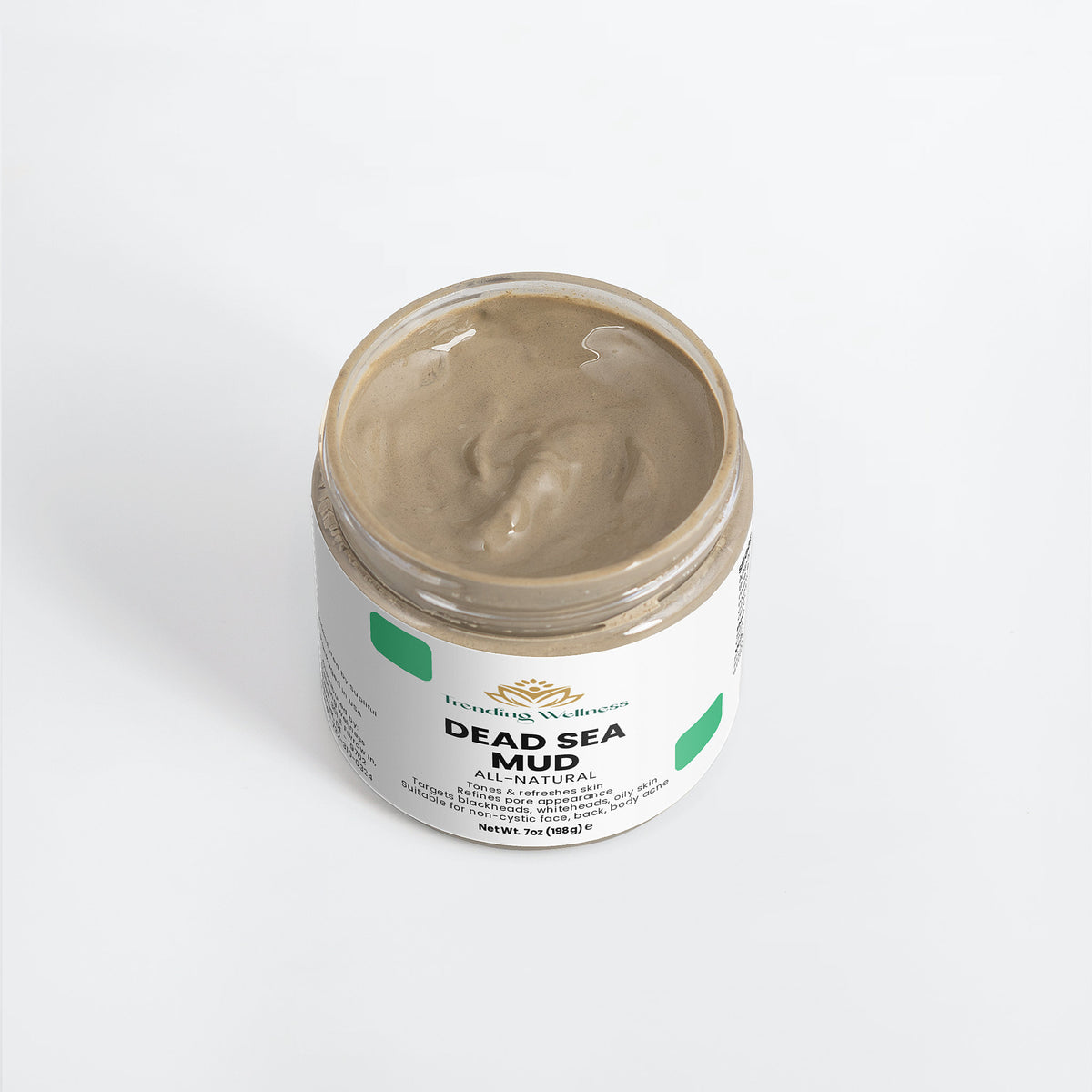 Jar of Dead Sea Mud Mask on a white background