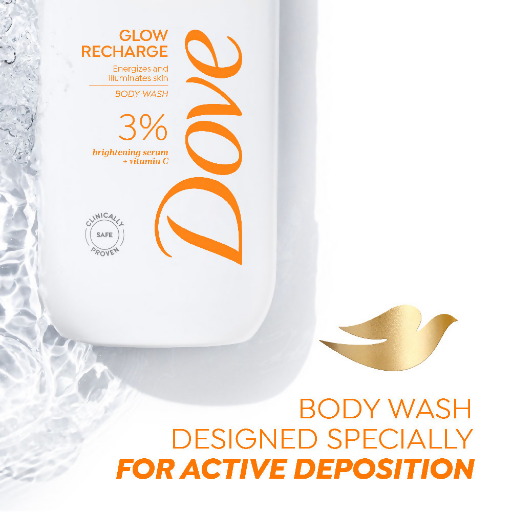 Dove Glow Recharge Exfoliating Serum Body Wash with 3% Brightening Serum + Vitamin C - Trending Wellness Store