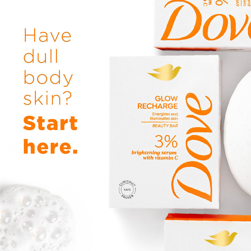 Dove Glow Recharge Serum Beauty Bar with 3% Brightening Serum + Vitamin C - Trending Wellness Store