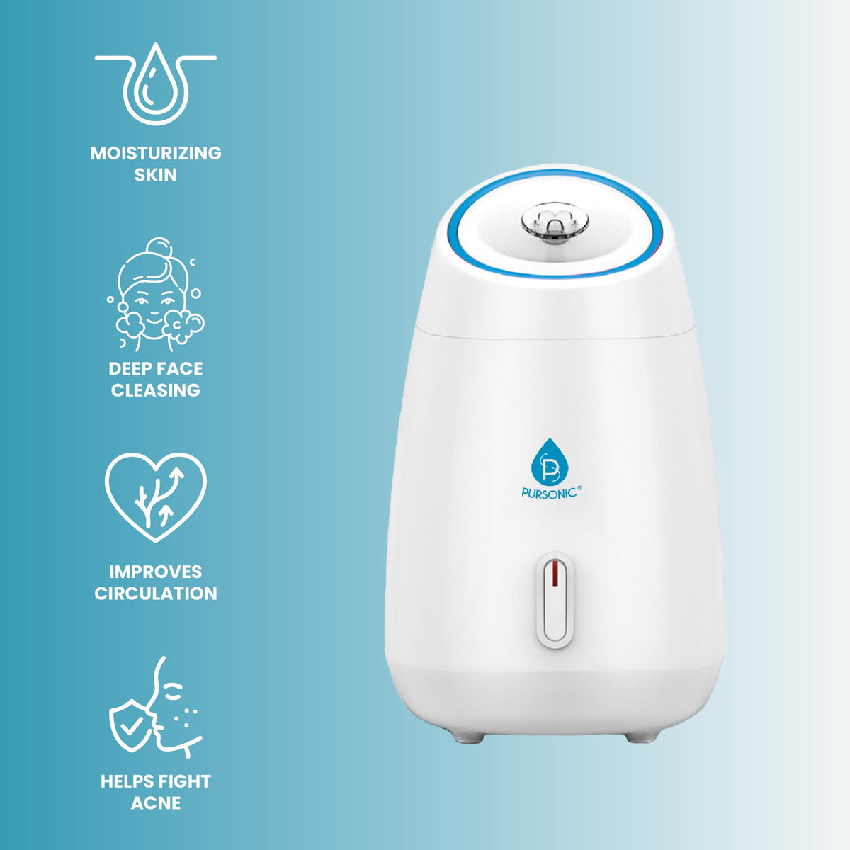 Glow & Renew Skincare Bundle: Facial Steamer, 7-in-1 LED Light Therapy Device & Vitamin C 20% Serum - Trending Wellness Store