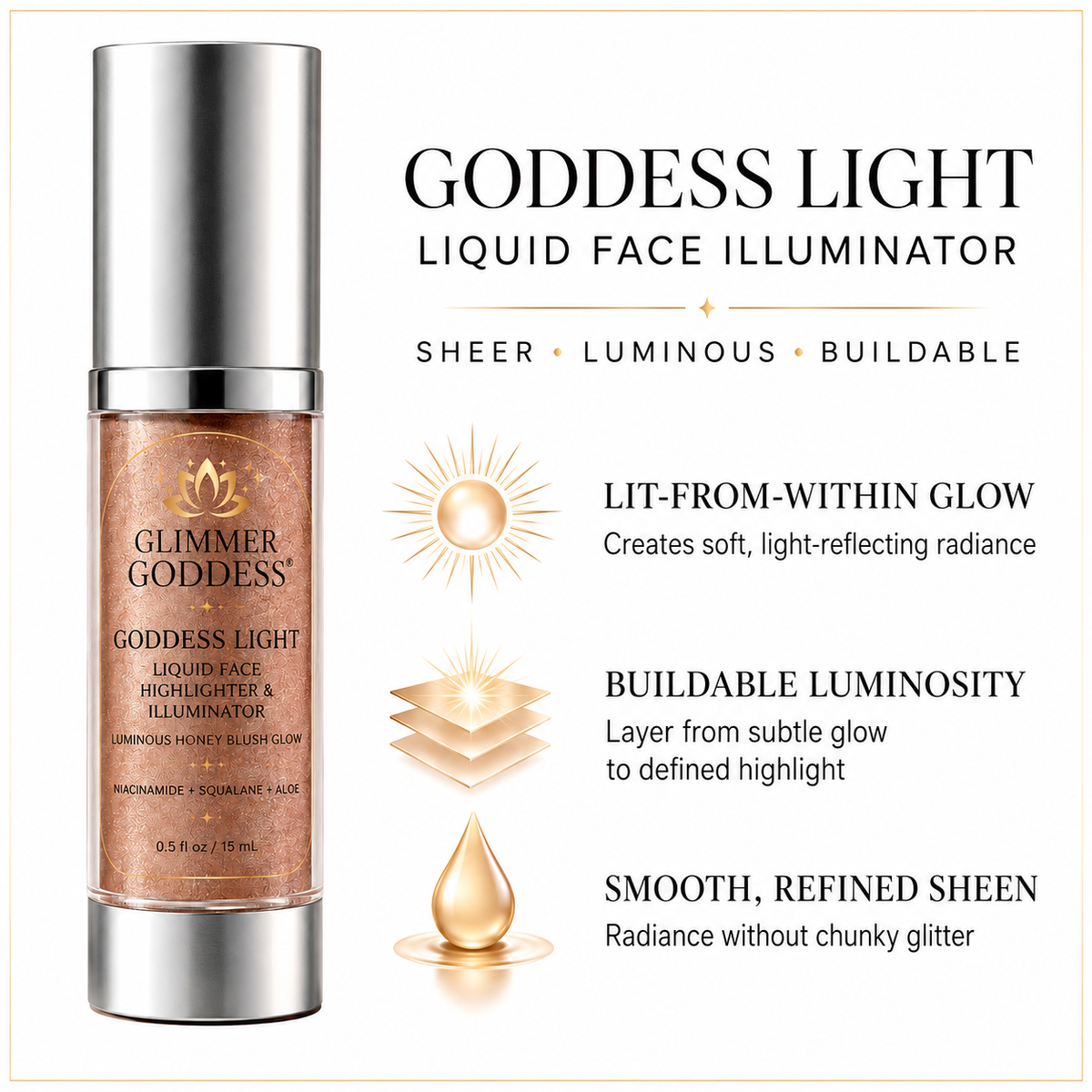 Goddess Light Liquid Face Highlighter & Illuminator - Trending Wellness Store