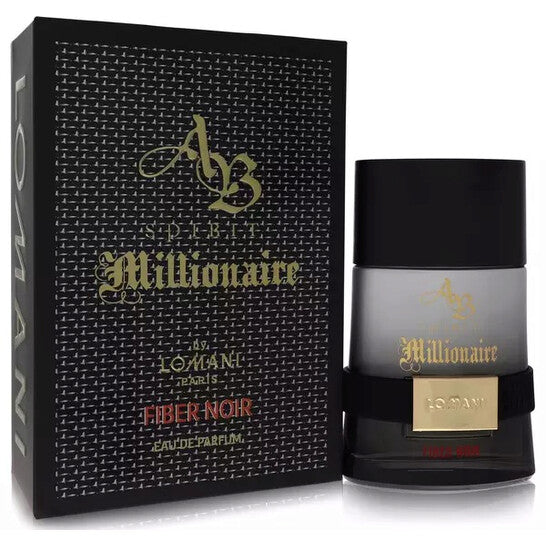LOMANI Men's AB Spirit Millionaire Fiber Noir EDP 3.4 oz - Trending Wellness Store