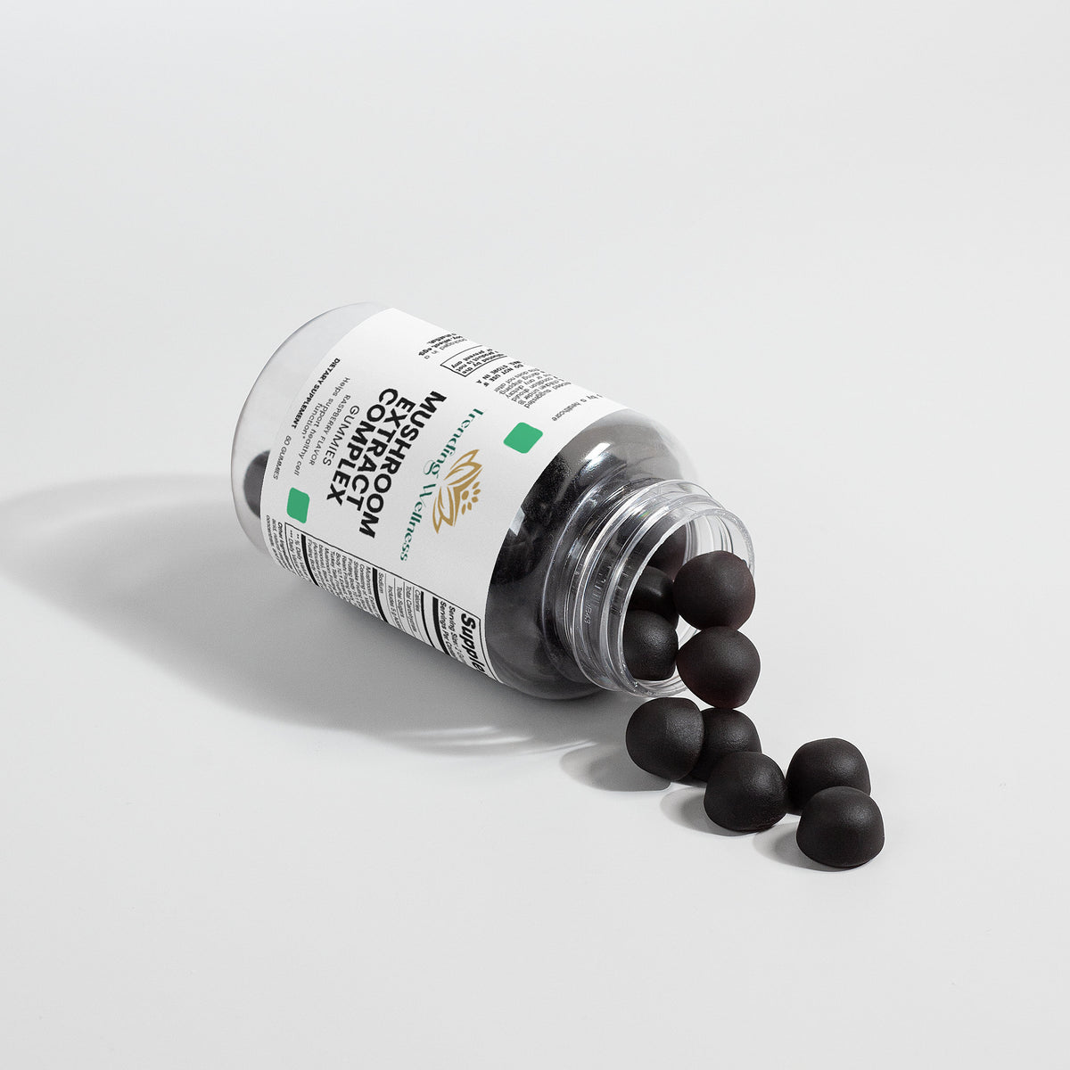Bottle of black cohosh root pills with visible label on a light gray background