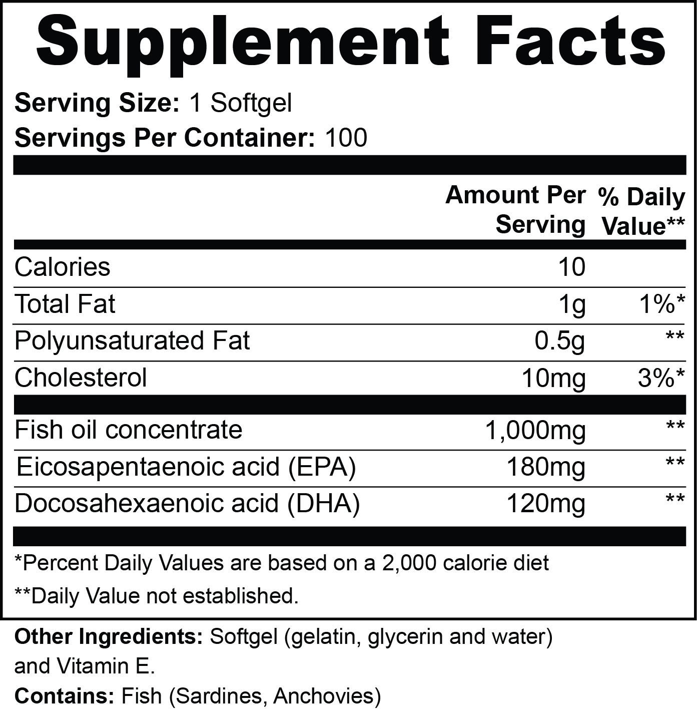 Omega-3 EPA 180mg + DHA 120mg - Trending Wellness Store