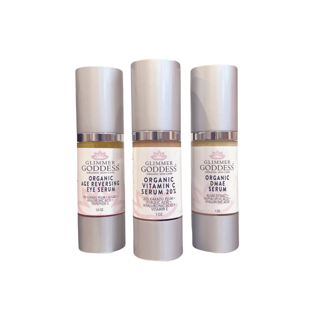 Organic Anti-Aging Trio Vitamin C + DMAE + Age Reversing Eye Serum - Trending Wellness Store