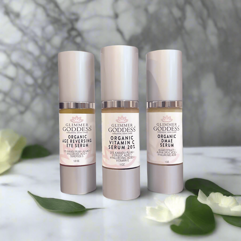 Organic Anti-Aging Trio – Vitamin C & Firming Serums - Trending Wellness Store