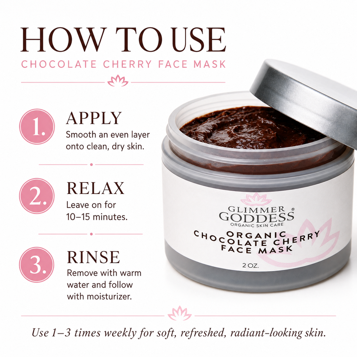 Organic Chocolate Cherry Face Mask – Antioxidant Anti-Aging Treatment - Trending Wellness Store