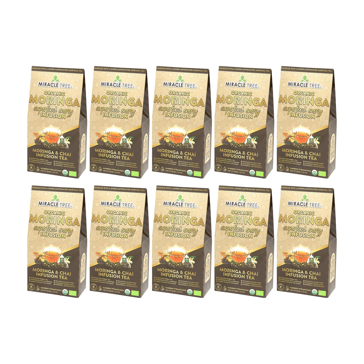 Organic Moringa Energy Tea - Chai Spice - Natural Coffee Alternative - Trending Wellness Store