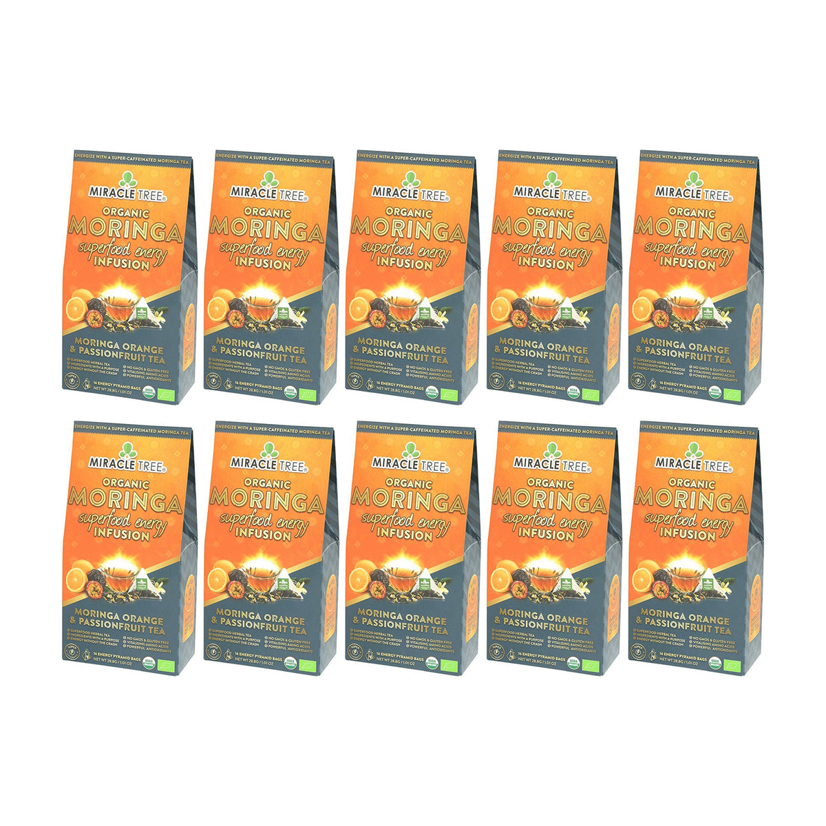 Organic Moringa Energy Tea - Orange Passionfruit - Natural Coffee Alternative - Trending Wellness Store