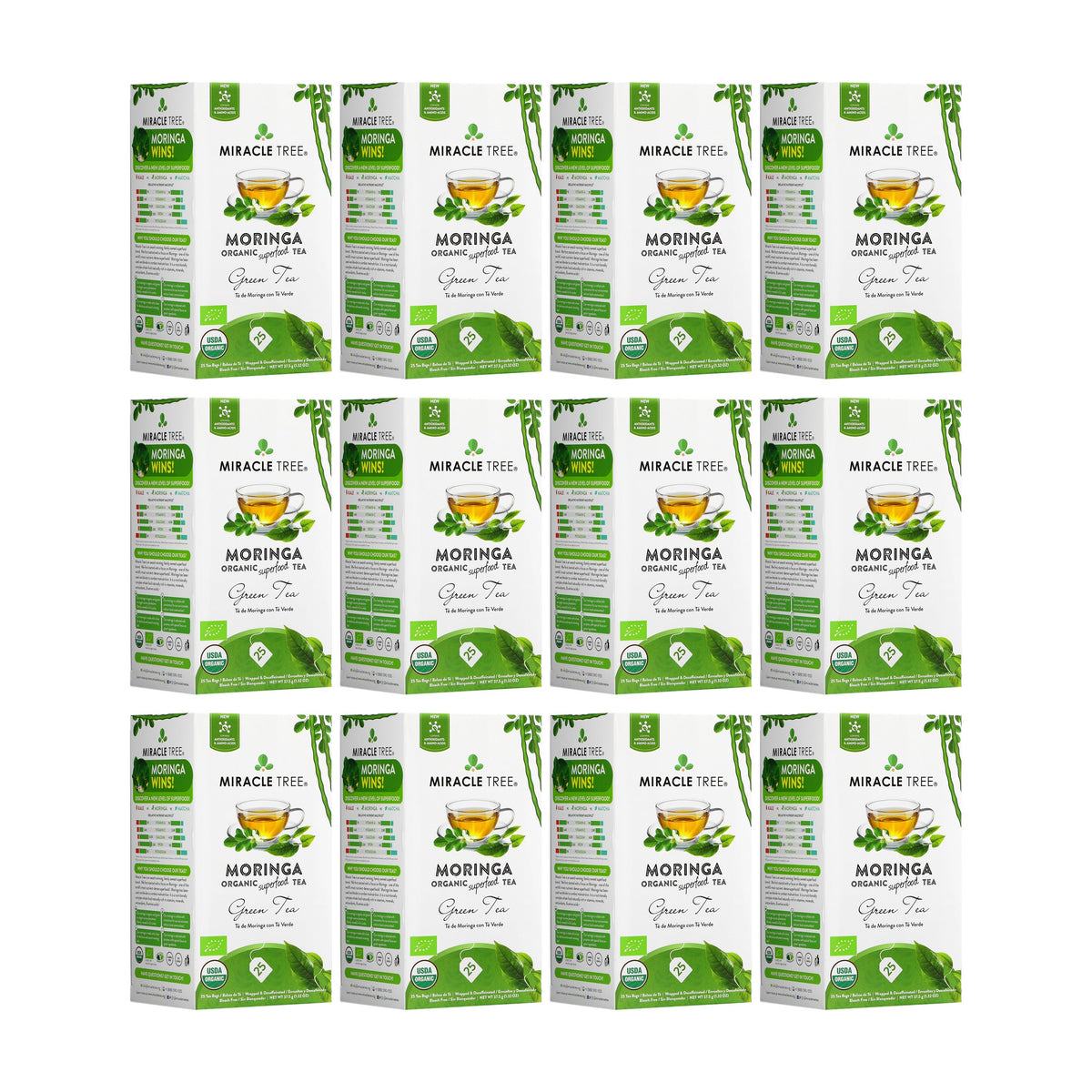 Organic Moringa Tea - Green Tea - Decaffeinated Herbal Tea - Trending Wellness Store