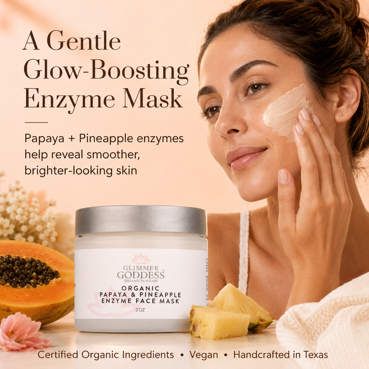 Organic Papaya Pineapple Enzyme Face Mask – Gentle Exfoliating Treatment - Trending Wellness Store