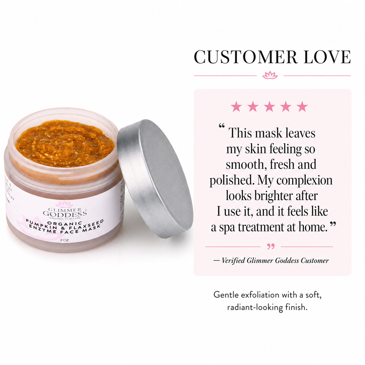 Organic Pumpkin Flaxseed Enzyme Face Mask – Brightening & Tightening Mask for Glowing Skin - Trending Wellness Store