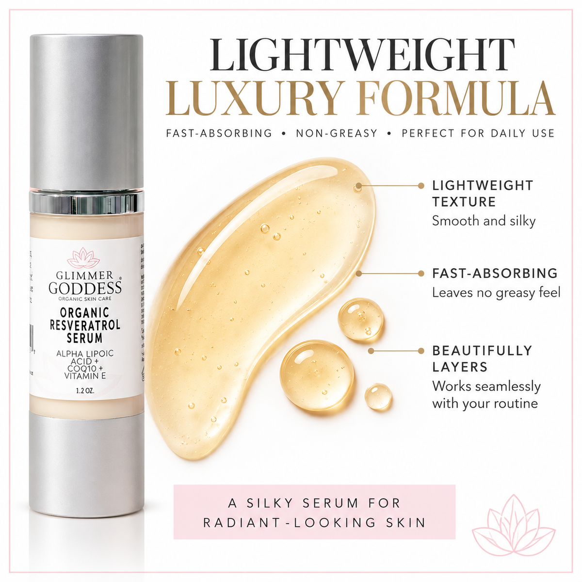 Organic Resveratrol Serum – Instant Firming - Trending Wellness Store