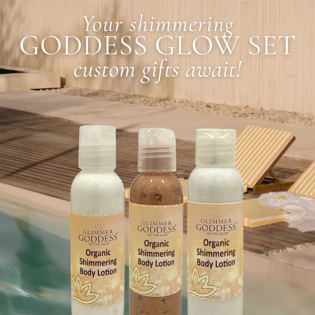 Organic Shimmer Body Lotion Travel Size Gift Set - Trending Wellness Store