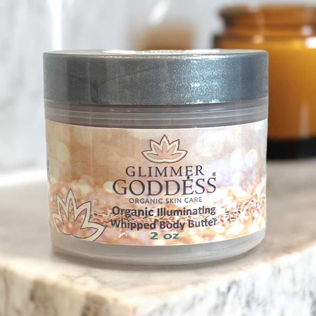 Organic Shimmering Whipped Body Butter 2 oz. Travel Size - Trending Wellness Store