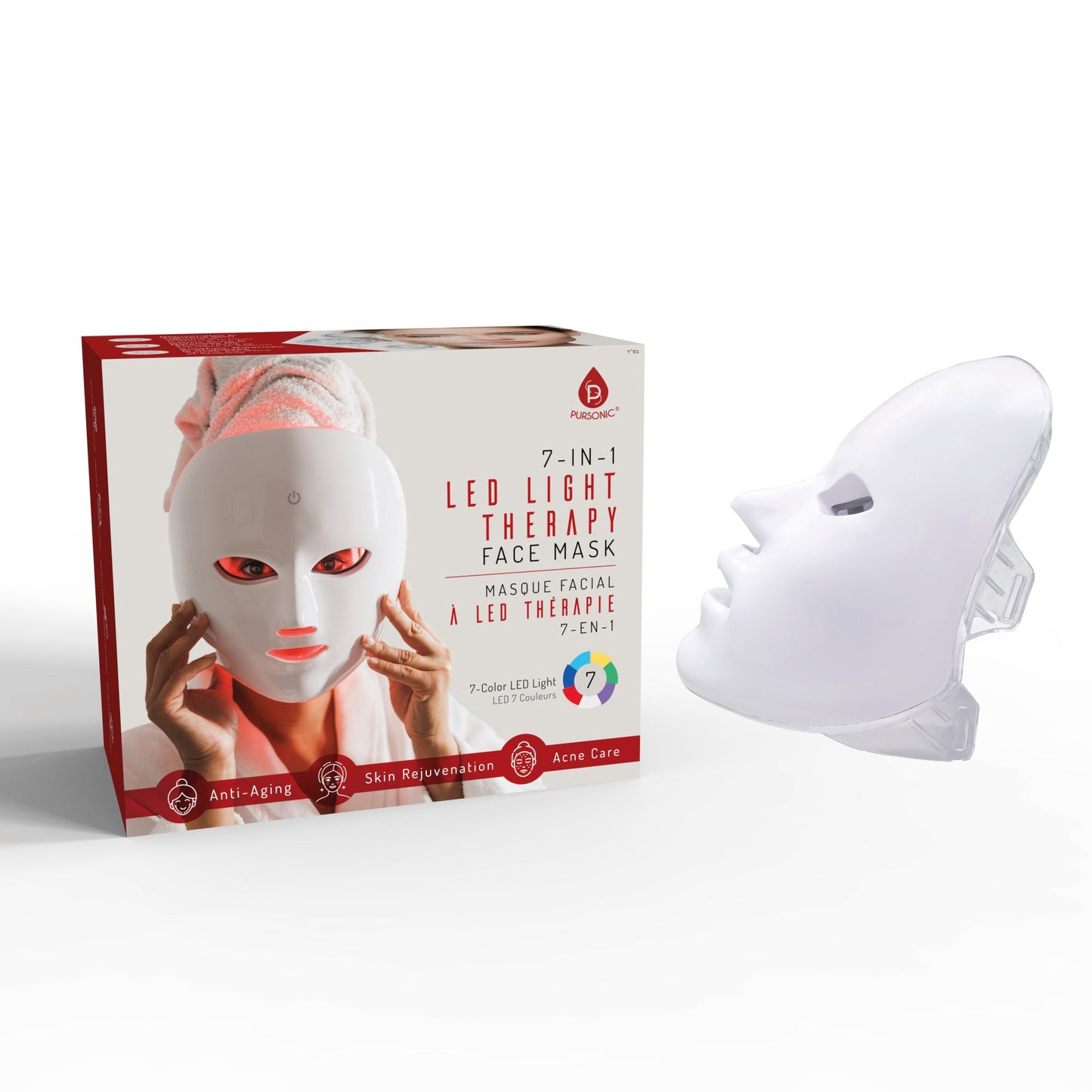 Pursonic 7-in-1 LED Light Therapy Face Mask & Full-Body Red Light Therapy Panel - Trending Wellness Store