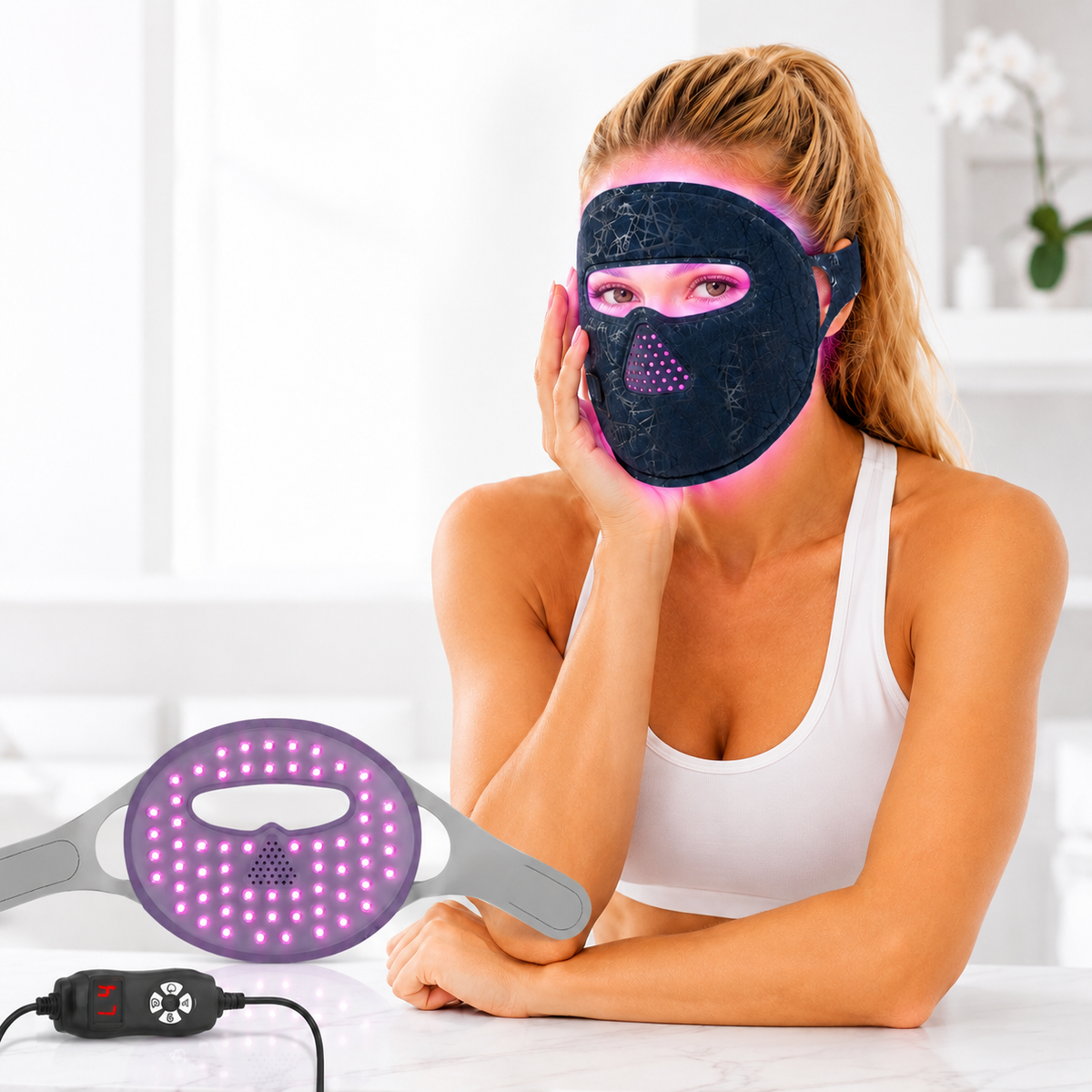 Red Light Therapy Mask for Face, LED Light Therapy for Anti-Aging & Skin Rejuvenation - Trending Wellness Store