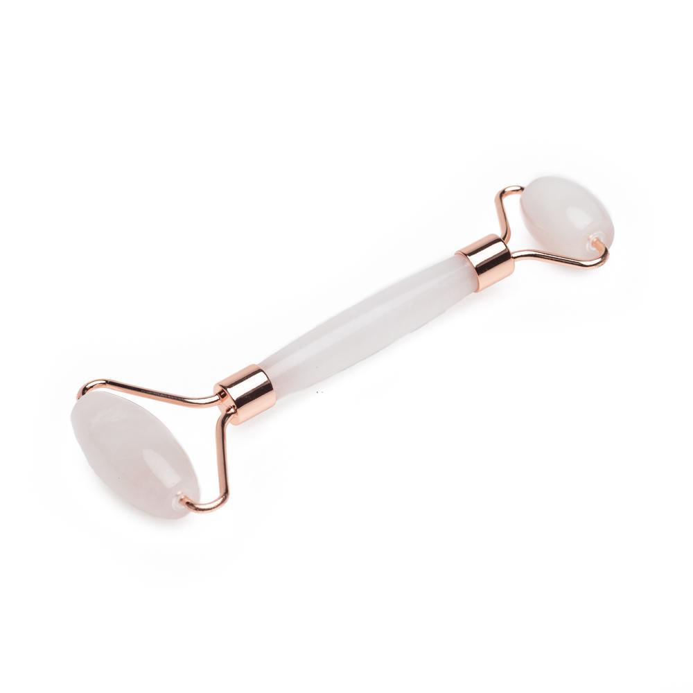 Rose Quartz Facial Roller – Dual-Ended Beauty Tool for Calming, Cooling & Skin Radiance - Trending Wellness Store