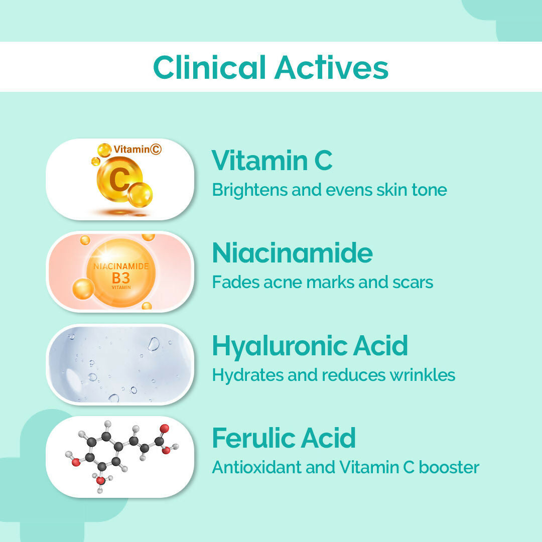 The Derma Co Radiance Combo - 10% Vitamin C Serum & 1% Hyaluronic Sunscreen Gel SPF 50 PA++++ - Trending Wellness Store