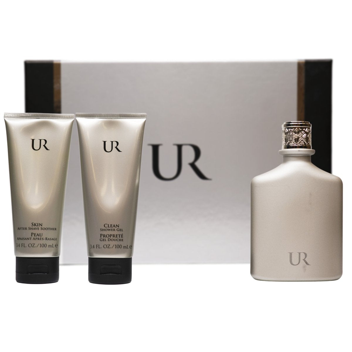 Ur By Usher 3 Pcs Set For Men: 3.4 Eau De Toilette Spray + 3.4 After Shave Balm + 3.4 Shower Gel - Trending Wellness Store