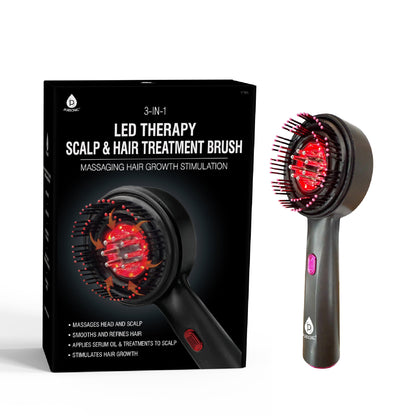 3-in-1 LED Therapy Scalp & Hair Treatment Brush – Stimulate Growth, Boost Volume, Enhance Scalp Health - Trending Wellness Store