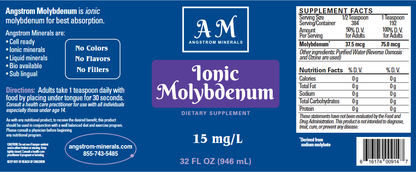 32 oz Angstrom Molybdenum Supplement by Angstrom Minerals - Trending Wellness Store