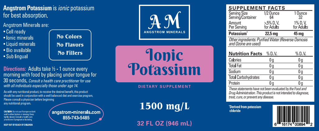 32 oz Angstrom Potassium Supplement by Angstrom Minerals - Trending Wellness Store