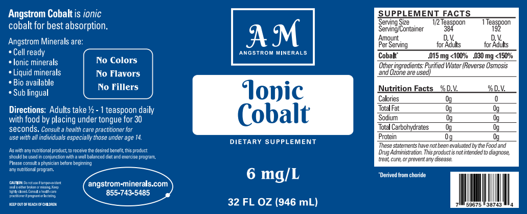32 oz Ionic Cobalt Supplement by Angstrom Minerals - Trending Wellness Store