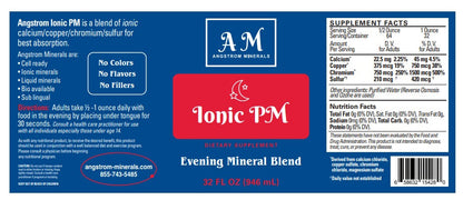 32 oz Ionic P.M. Your PM Mineral Blend By Angstrom Minerals - Trending Wellness Store
