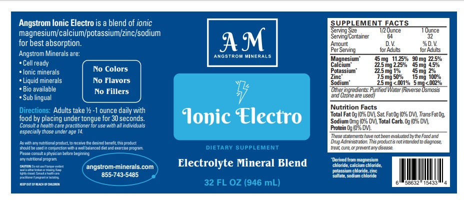 32oz Ionic Electro by Angstrom Minerals - Trending Wellness Store