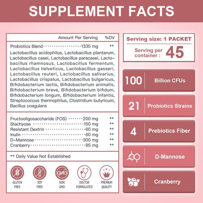 4-in-1 Probiotics, 100 Billion CFUs - Trending Wellness Store