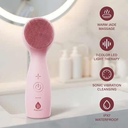 7-in-1 LED Therapy Device for Face & Neck + 3-in-1 Facial Cleansing System - Trending Wellness Store