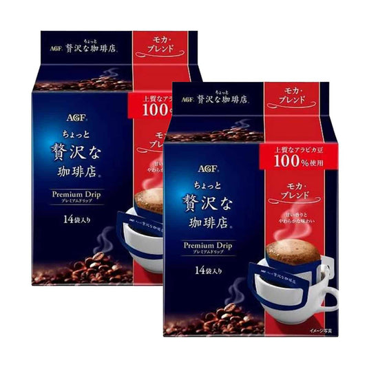 AGF Luxurious Coffee Shop Premium Drip Fragrant Mocha Blend 14 Pack x 2 Boxes - Trending Wellness Store