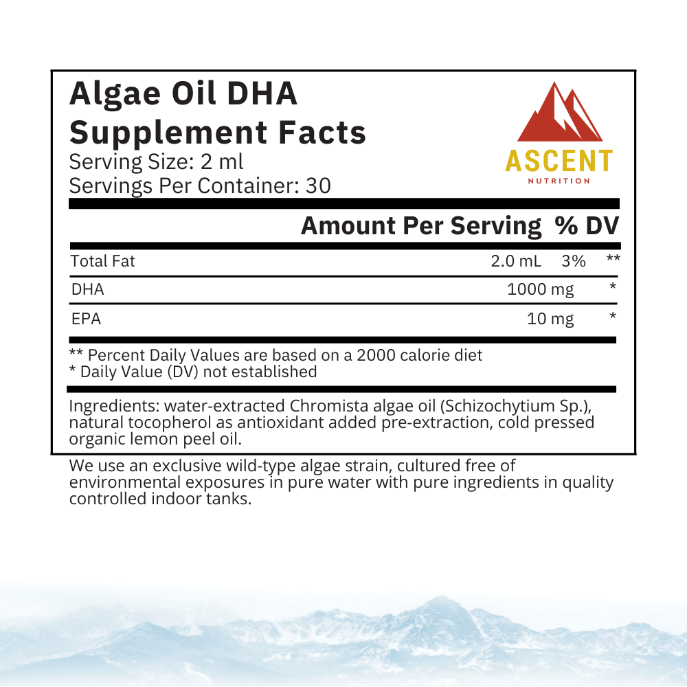 Algae Oil DHA Omega-3's - Vegan and Vegetarian, 1000 mg - Trending Wellness Store