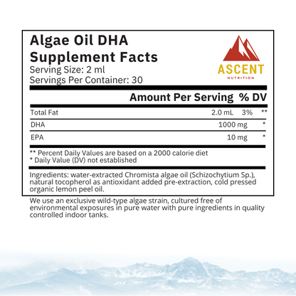 Algae Oil DHA Omega-3's - Vegan and Vegetarian, 1000 mg - Trending Wellness Store