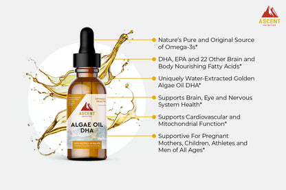 Algae Oil DHA Omega-3's - Vegan and Vegetarian, 1000 mg - Trending Wellness Store