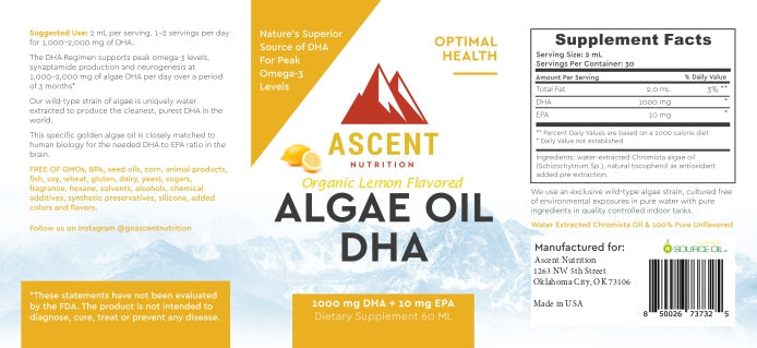 Algae Oil DHA Omega-3's - Vegan and Vegetarian, 1000 mg - Trending Wellness Store