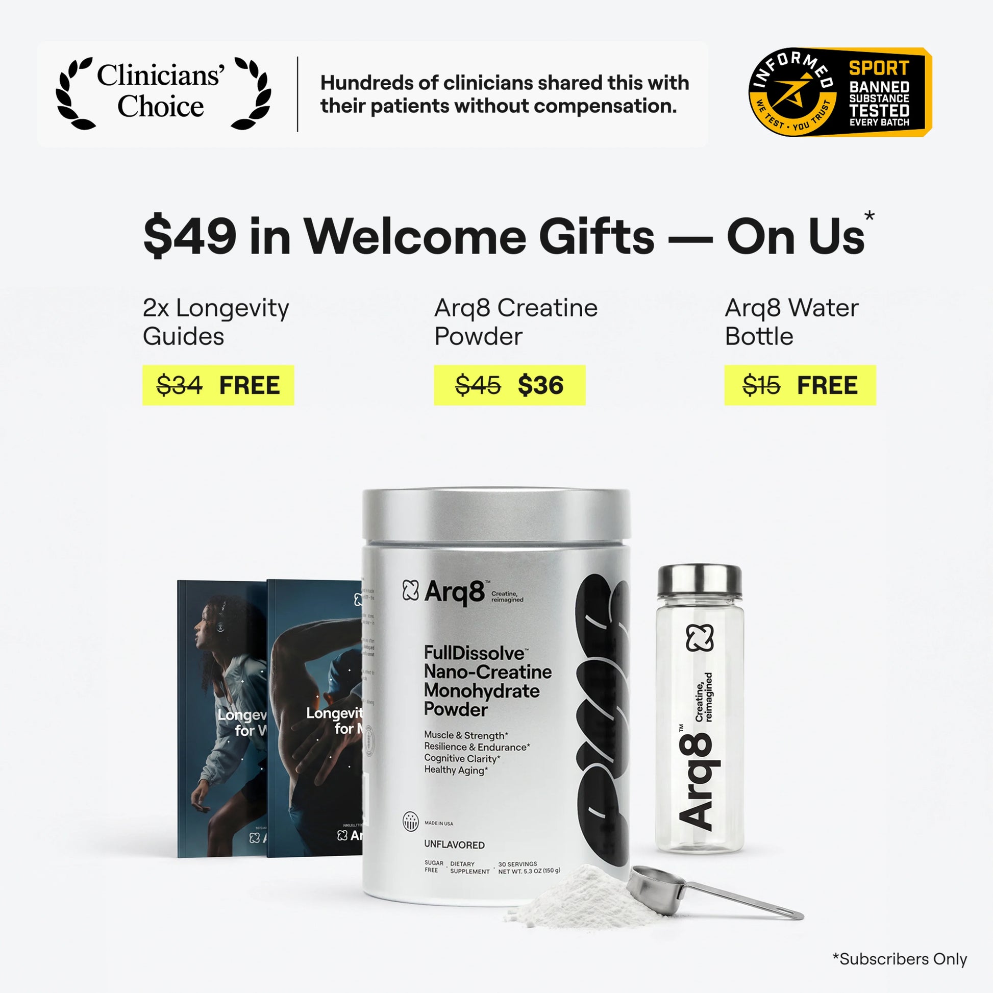 Arq8™ Creatine Monohydrate Powder - Trending Wellness Store