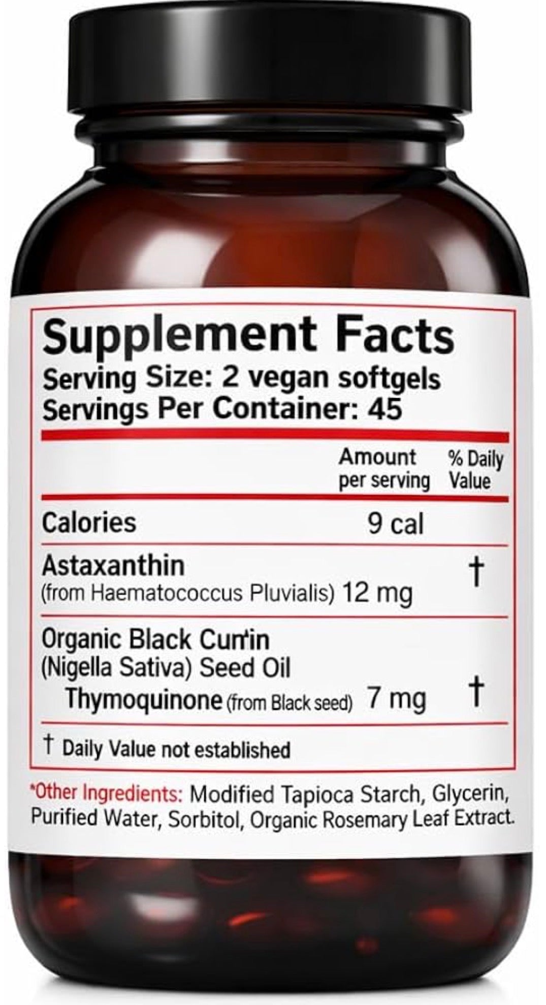 Astaxanthin 12mg with Black Seed - Trending Wellness Store