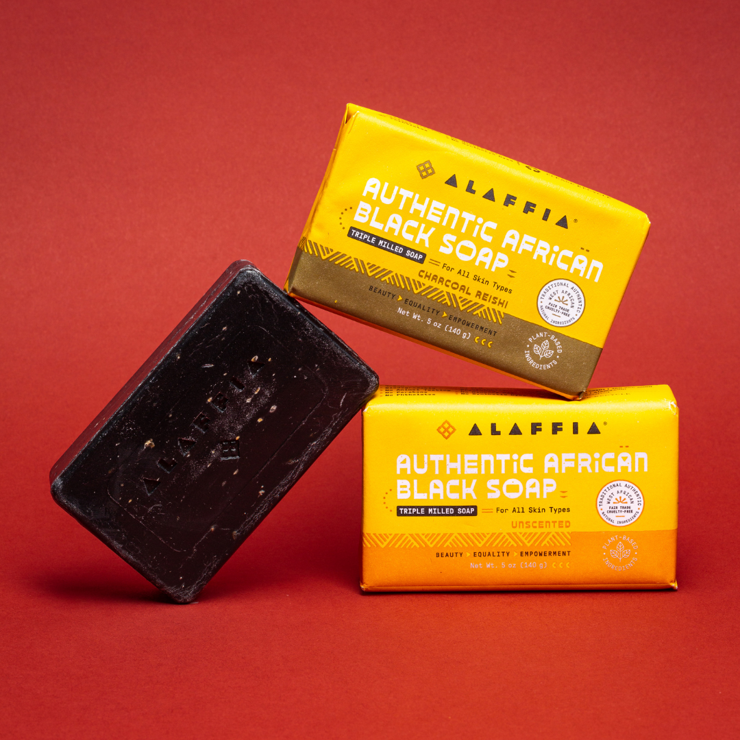 Authentic African Black Soap Triple Milled - Charcoal Reishi - Trending Wellness Store