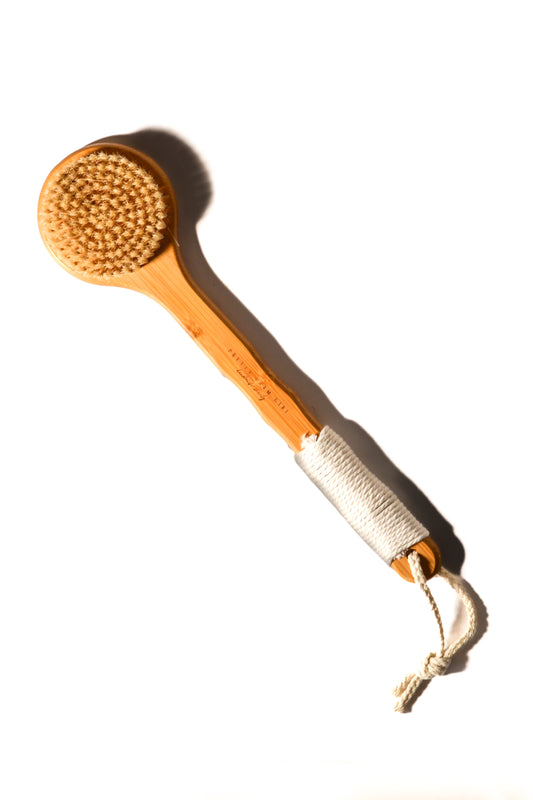 Bamboo Exfoliating Dry Brush With Sisal Bristles - Trending Wellness Store