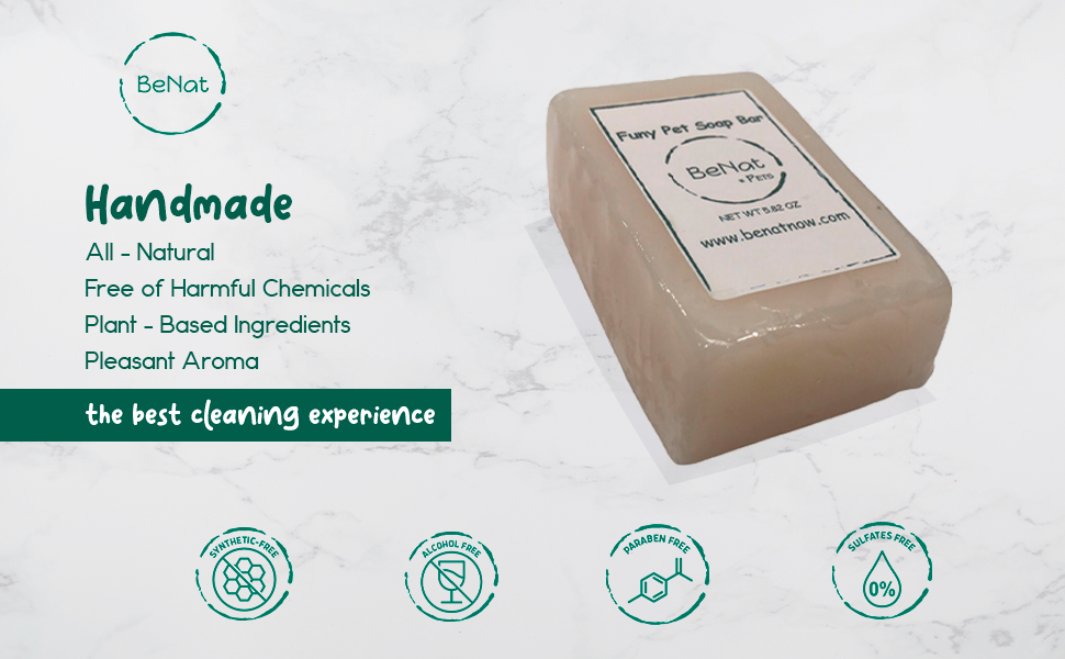 BeNat Pets. All-Natural Pet Shampoo Bar. Oat. 5.8 oz. - Trending Wellness Store