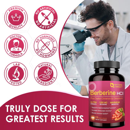 Berberine HCl, 120 Capsules - Trending Wellness Store
