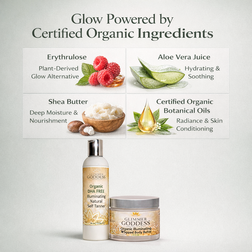 Best Organic DHA-Free Self Tanner + Bronzing Shimmer Bundle - Trending Wellness Store