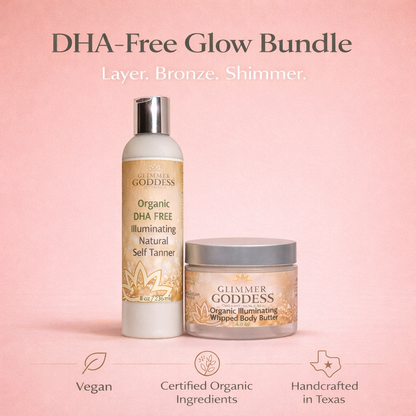 Best Organic DHA-Free Self Tanner + Bronzing Shimmer Bundle - Trending Wellness Store